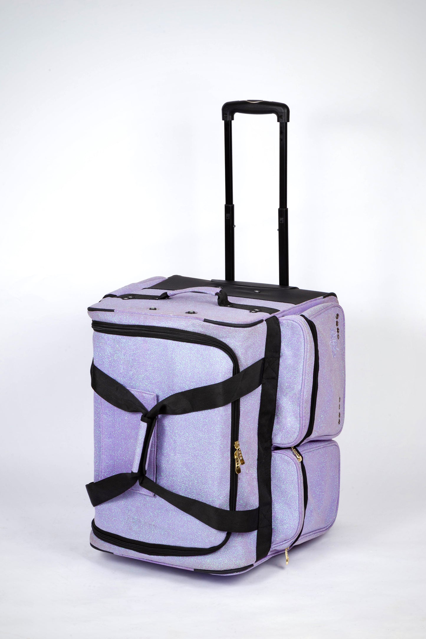 [Premium Glitter Fabrics] "EZRack" 20-inch Dance Duffel with Garment Rack (BONUS: Include one FREE Garment Bag)