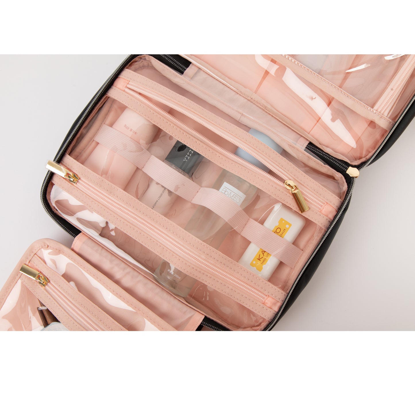 Elite Cosmetic Travel Toiletry Bag (with mirror and jewelry storage)