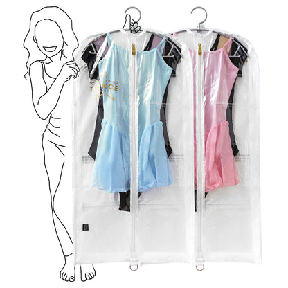 Dance Costume Garment Bag, Double Sided, 35" Cover - 2 Packs